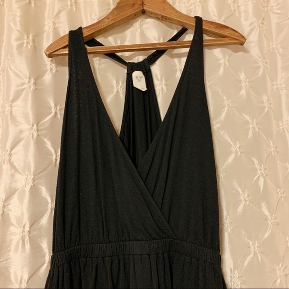 Free People Tank Top • We the Free Black Heat Wave Peplum Surplice Sleeveless - Picture 3 of 12